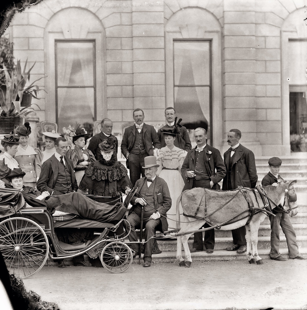 Lady Waterford in her specially designed invalid carriage 1896